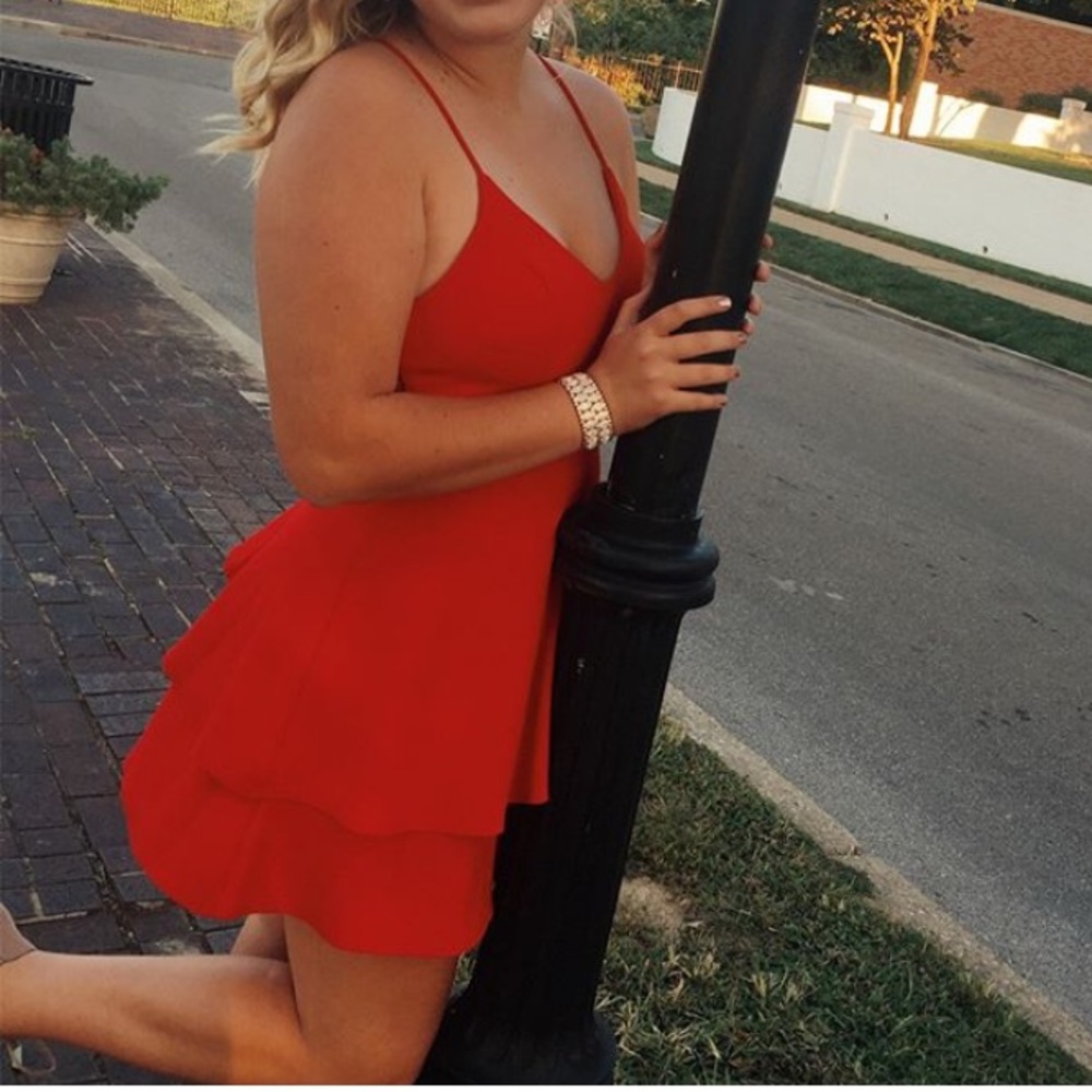 very cute & comfy red mini dress